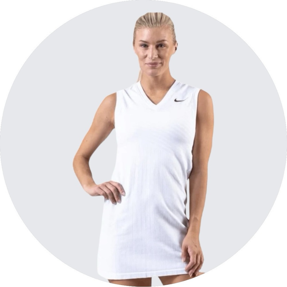 Nike Slim Fit Maria Sharapova White Seamless Tennis Dress NWT